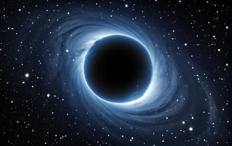 Black Hole Evaporation Visualization**

"Artistic rendering of a black hole with Hawking radiation emanating from its event horizon, depicted as faint, glowing particles. Background: A swirling nebula of stars and galaxies. Style: Science illustration, detailed, realistic. Keywords: black hole, evaporation, Hawking radiation, space, cosmos, physics, quantum mechanics, fully clothed, appropriate content, safe for work, professional, perfect anatomy, natural proportions."

**