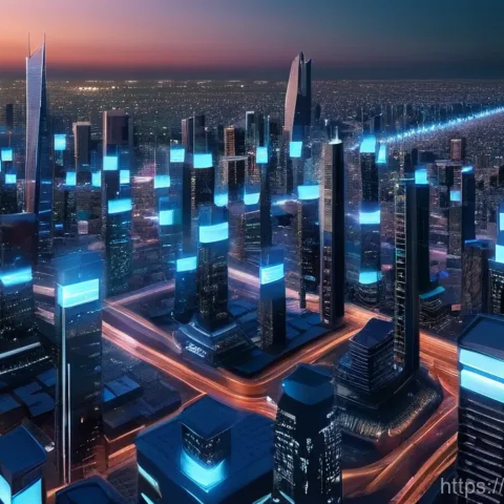 블록체인과 분산 네트워크 보안 - **Prompt 1: The Illusion of Decentralized Security**
A vast, sprawling cityscape built entirely ...