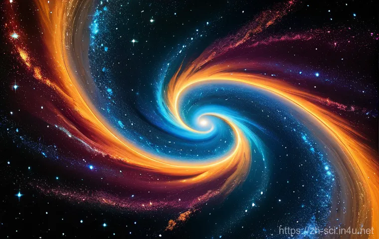 우주배경복사의 비밀 - **Prompt: "A breathtaking, abstract depiction of the early universe, focusing on the Cosmic Microwav...
