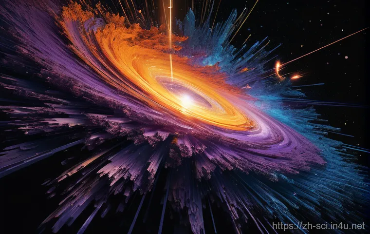 우주배경복사의 비밀 - **Prompt: "A breathtaking, abstract depiction of the early universe, focusing on the Cosmic Microwav...