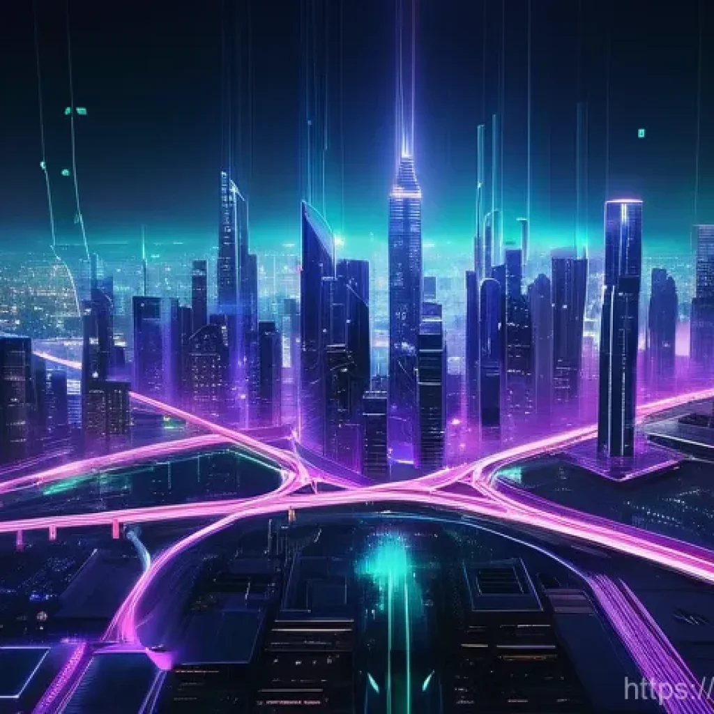 사이버 보안과 AI 기반 방어 시스템 - **Prompt: "The Digital Guardian: An AI Entity Protecting a Cyber City"**
A highly detailed, cine...