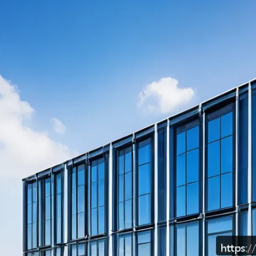 태양광 발전과 고효율 패널 - A modern office building featuring a sleek glass curtain wall integrated with Building-Integrated Ph...